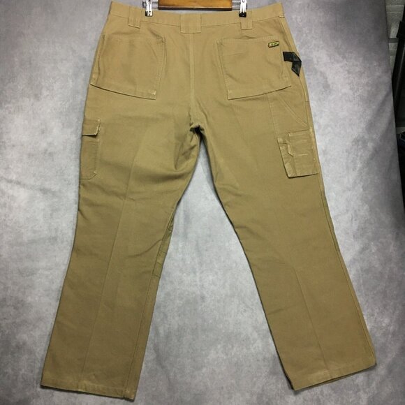 Blaklader Mens Cargo Work Pants size 42x32 Brown Thick‎ Canvas Pockets Trades - Picture 2 of 16